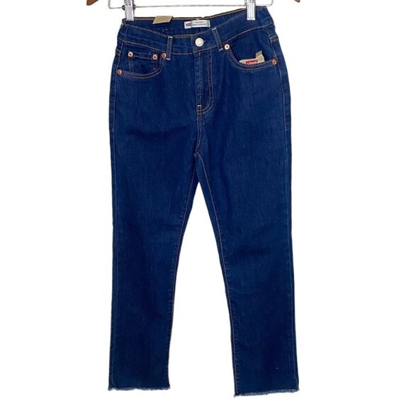 Levi’s Girls High Rise Straight Leg Jeans - Picture 2 of 14